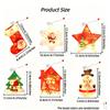 Christmas Tree Ornament String lights, 6pcs Luminous Christmas Pendant Christmas Tree Hanging Tags for Xmas Tree Decoration