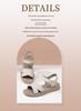 Red Dragonfly Women's Genuine Leather Outdoor Flat Sandals for Middle-Aged Mothers - 2026 Summer Collection