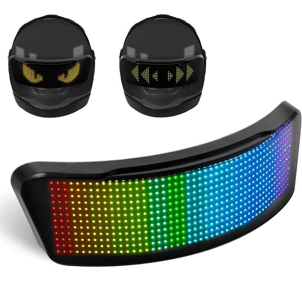Editable Text Helmet LED Screen Full Color LED Riding LED Sign Phone Control Screen Bike Cycling