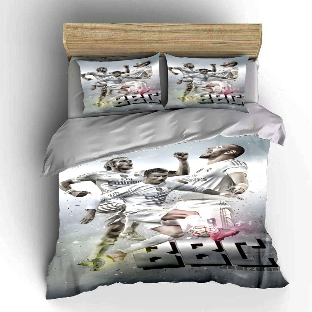 Soccer players with "BBC." Bedding sets Duvet cover sets Duvet covers Pillowcases(1 * Duvet Cover 2 * Pillowcases without duvet insert)