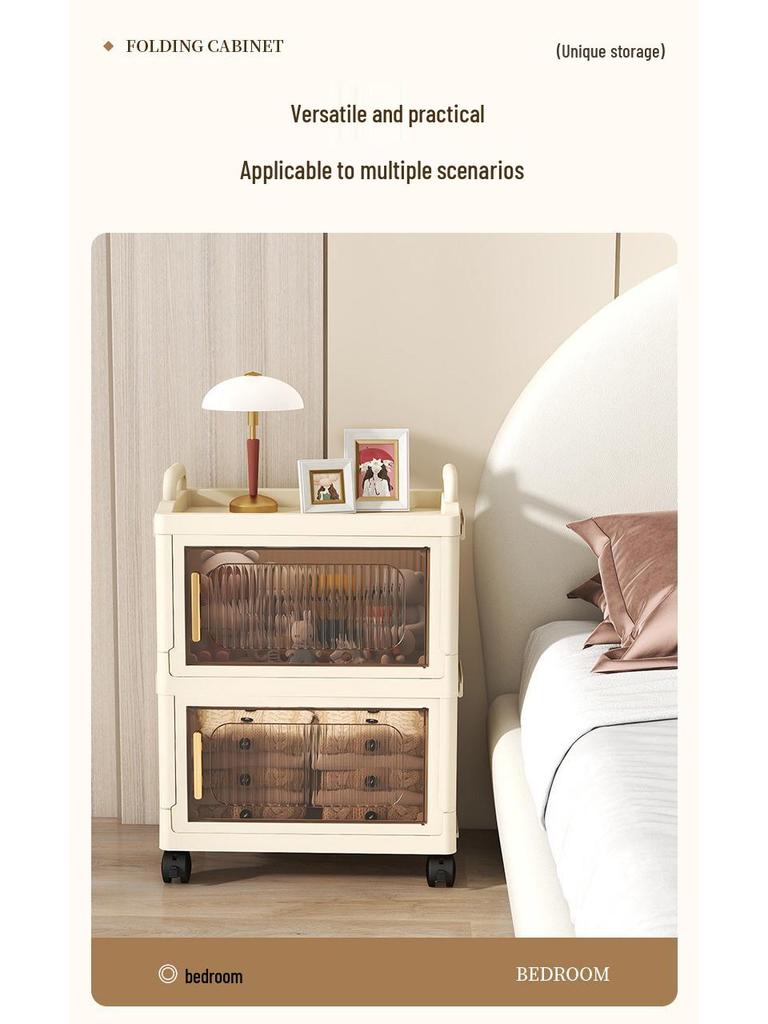 **Multi-layer Folding Bedside & Living Room Storage Cabinet**