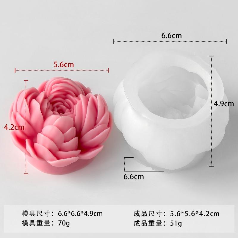 

DIY Rose Flower Candle Silicone Mold 3D Flower Soap Gypsum Craft Clay Mold Chocolate Cake Baking Supplies Valentine s Day Gift