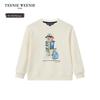 Teenie Weenie Kids Oil Painting Bear Print Round Neck Sweatshirt