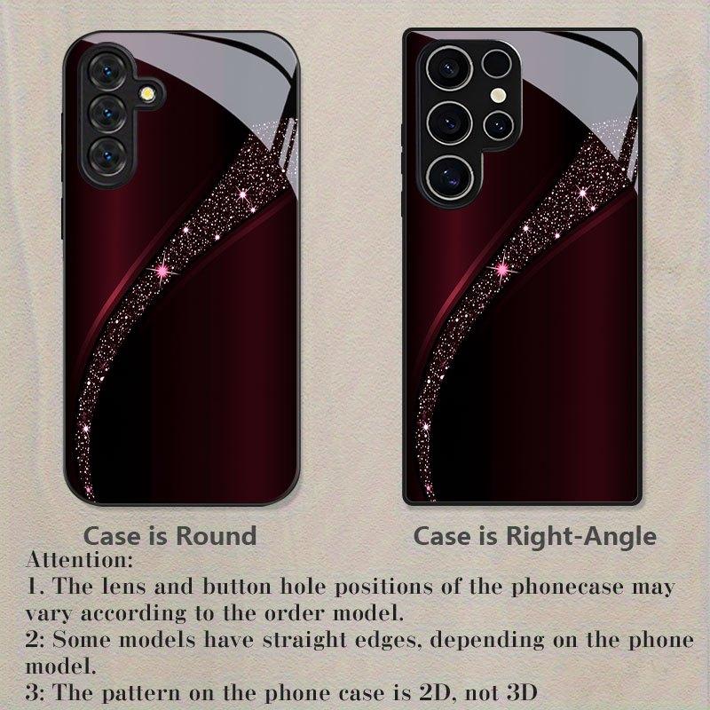 Wave pattern glass phone case suitable for Samsung Galaxy S26 S25 S24 S23 S22 S20 FE Ultra Plus anti drop back cover