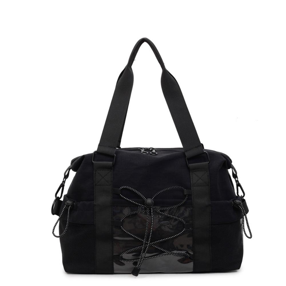 

Casual Travel Luggage Bag Drawstring Oxford Cloth Shoulder Bag Handbag Sports Fitness Bag Girls чорний