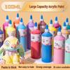 Children’s 500ml Square Acrylic Paint Bottle for Craft and Doll Painting