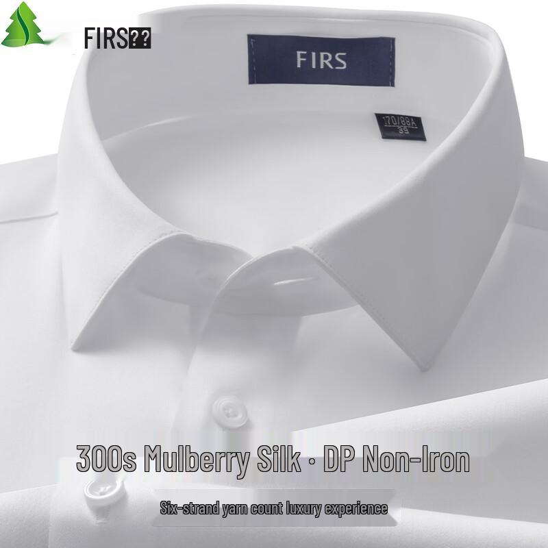 FIRS Men s 300-Thread Silk Blend Non-Iron Business Shirt 43