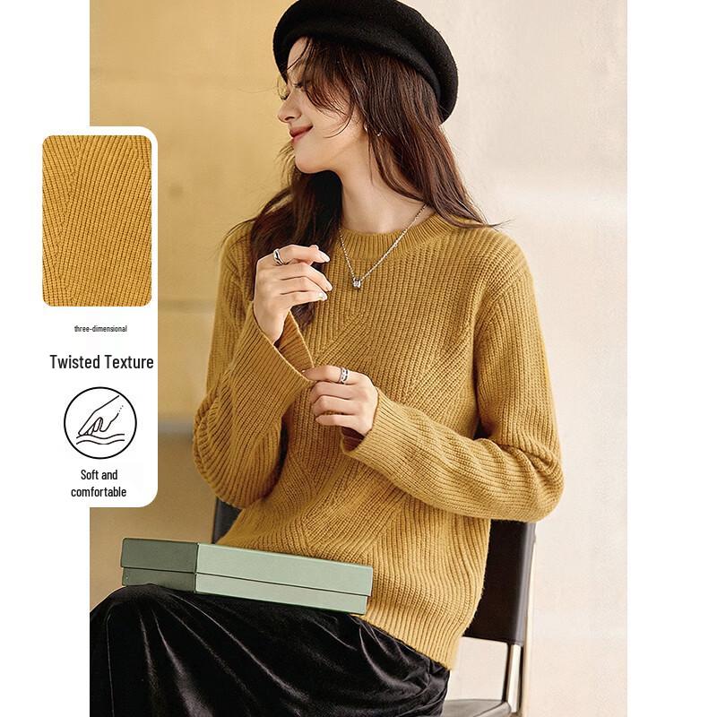Women s Warm Round Neck Knitted Sweater M