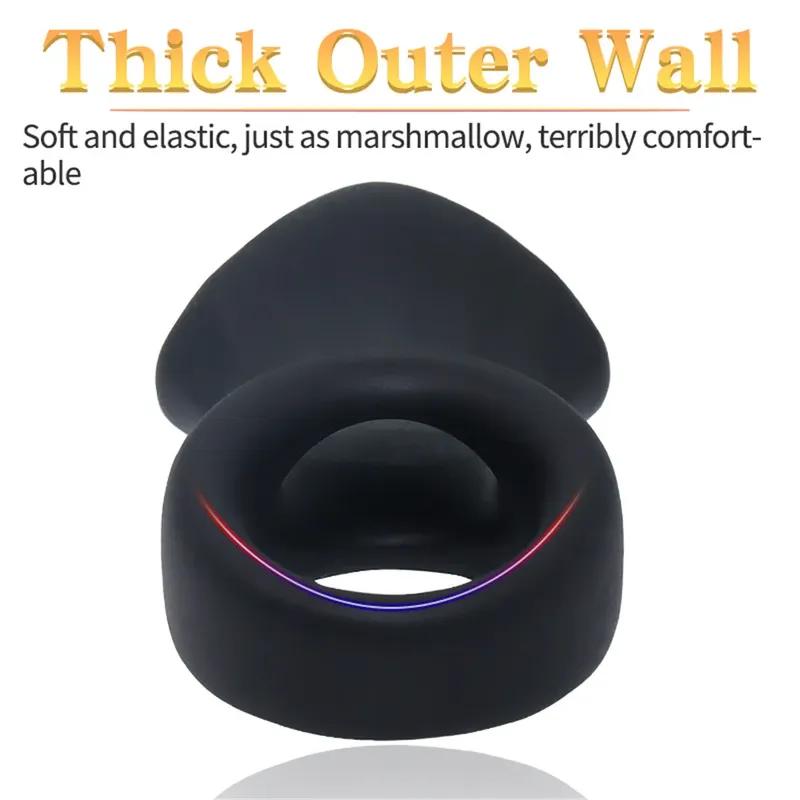 Opakovaně použitelný kroužek na penis Scrotum Bondage Penis Ring Sexy hračky pro muže Cudnost Cage Testicle Bondage Locking Ring Obchod s produkty pro dospělé