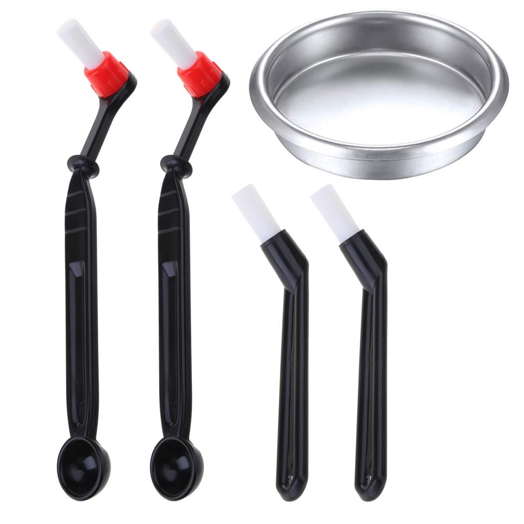 Środek do czyszczenia szczotki do ekspresu do kawy 4 sztuki Szczotka do ekspresu do kawy z wkładką ze stali nierdzewnej 58 mm do płukania wstecznego Metalowy ślepy filtr