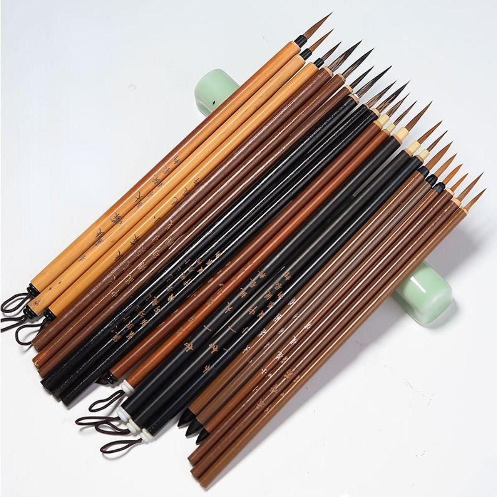 Art Wolf Hair Hemming Drawing Thin Calligraphy Brushes Crisperding Painting Pens Chinese Brushes