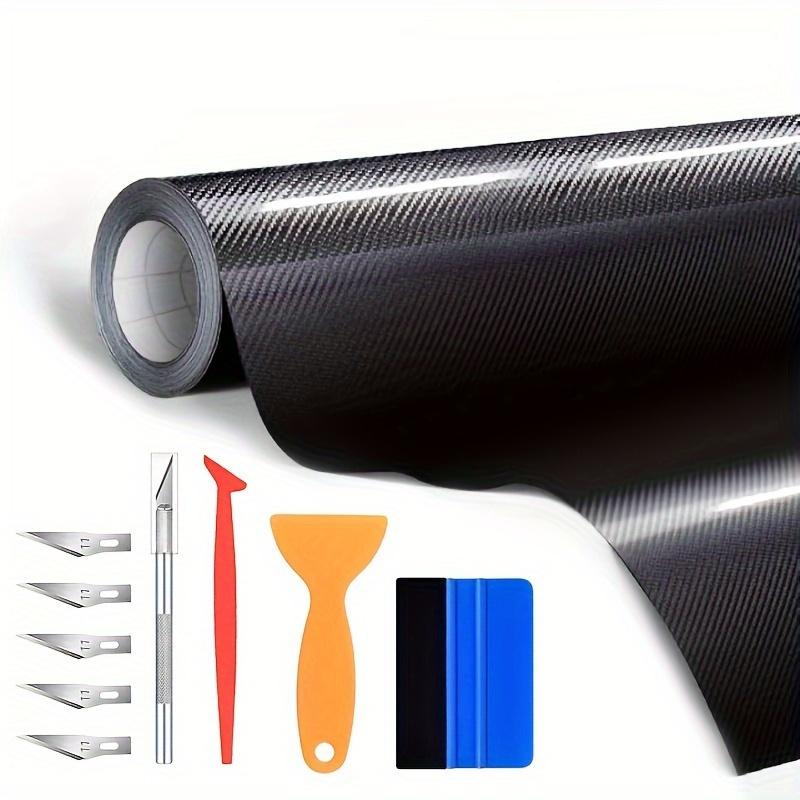 

6D Gloss Carbon Fiber Vinyl Wrap Roll with Air Release Technology & Tool Kit - Bubble-Free DIY for Car/Moto Interior/Exterior чорний