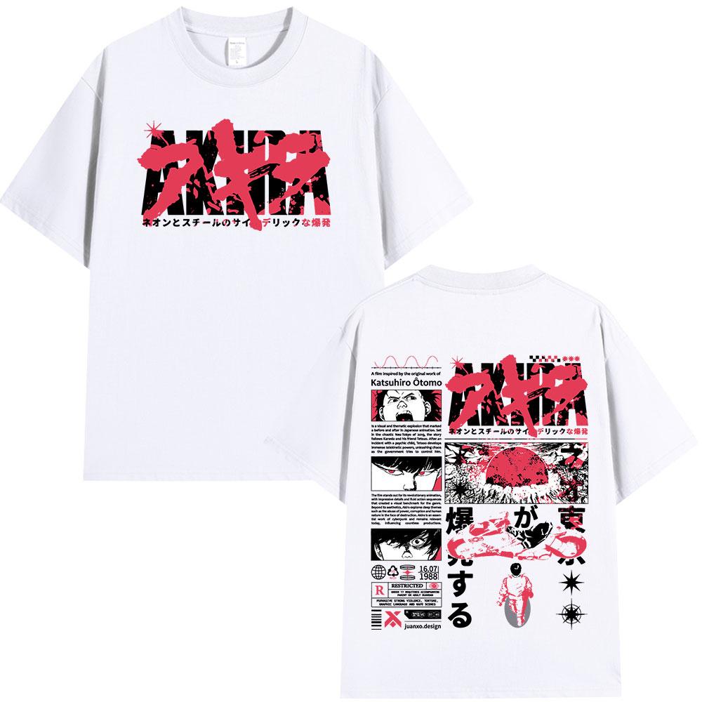 Anime Akira T Shirts 90s Japanese Unisexga Science Movie Shotaro Kaneda T-shirt Unisex's Women Clothing Fashion Cotton Casual T-shirts