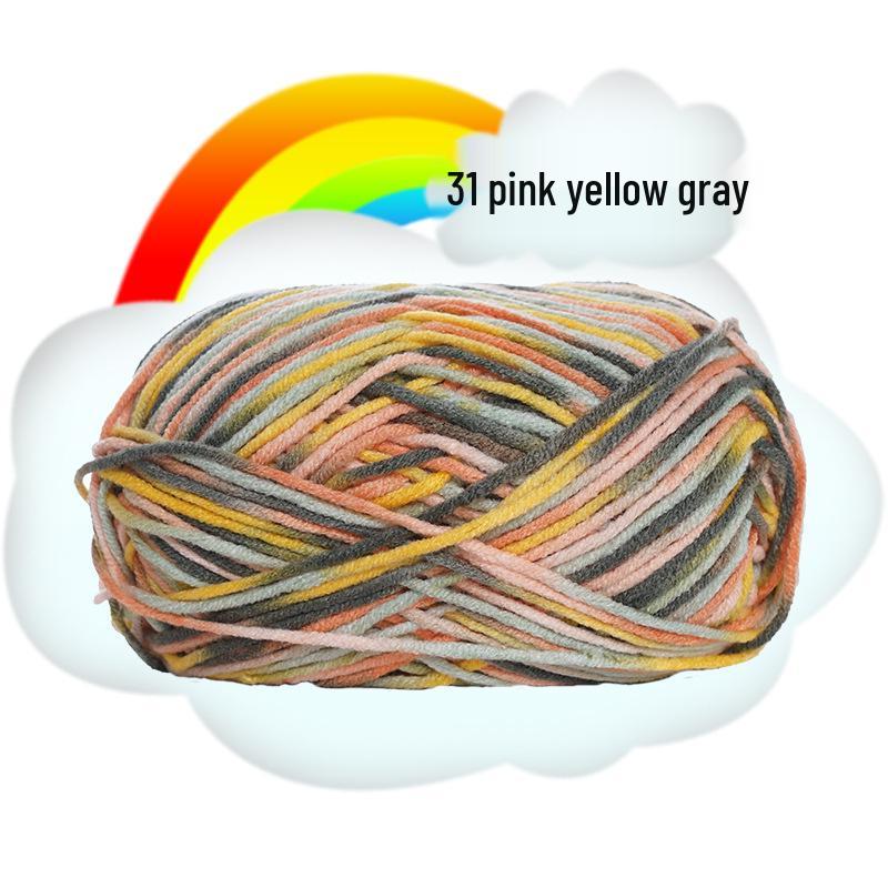 Gradient 5-Ply Medium Thick Baby Velvet Yarn for Crochet and Knitting