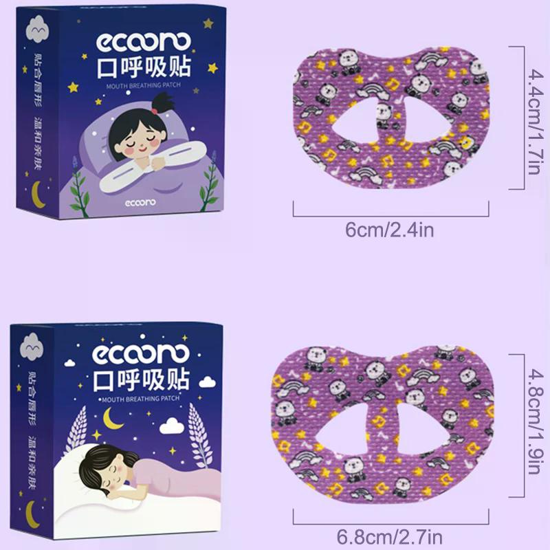 30Pcs Cartoon Anti Snoring Nose Breathing Improving Patch Mouth Closure Tape Sleep Aid Breathing Stickers Mouth Ease Sleep Tape