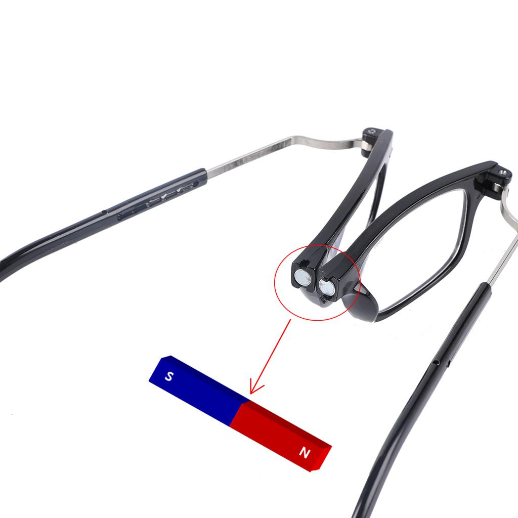 Portable Folding Reading Glasses High Definition Resin Fashion Presbyopic Eyeglasses Neck Reading Glasses