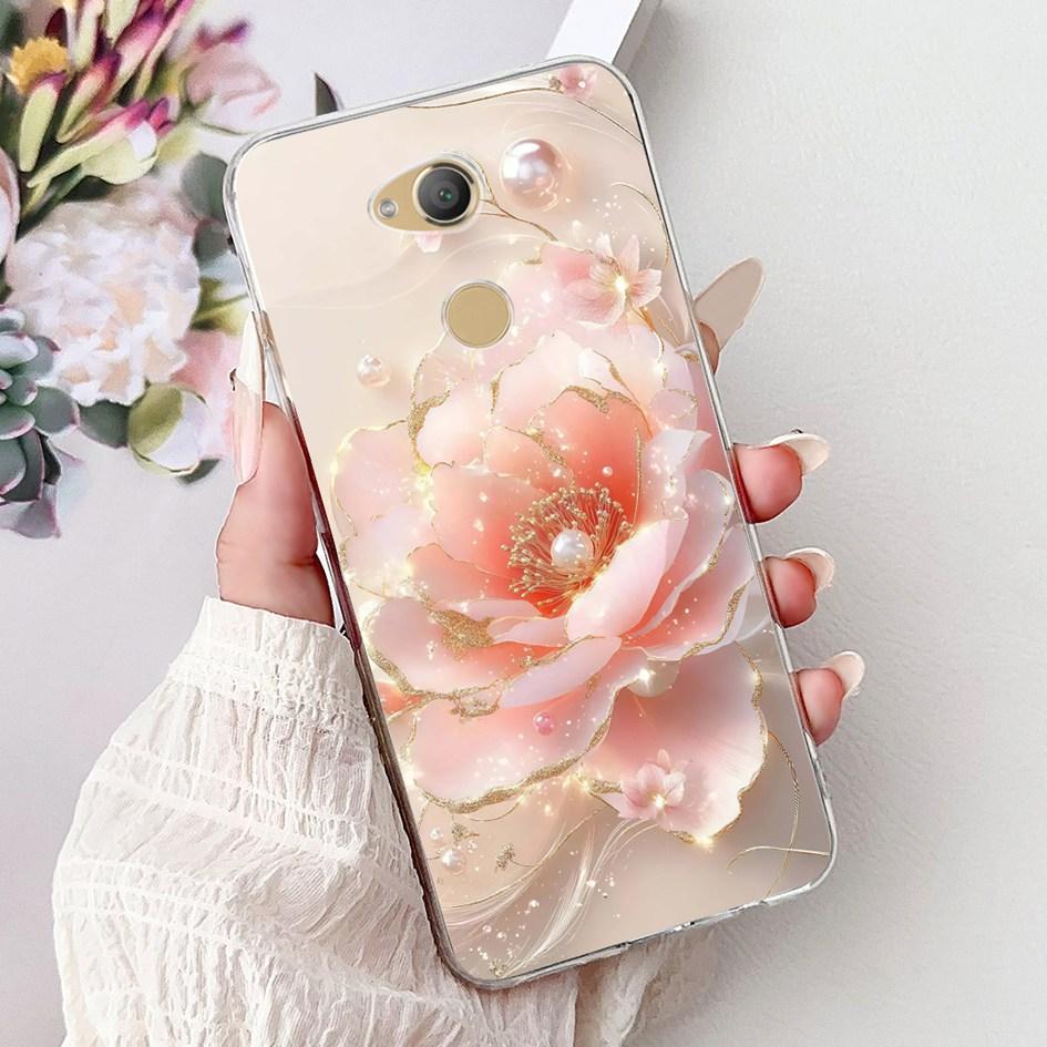 For Sony Xperia XA2 Case H3113 H3123 H3313 Cover Fashion Art Flower Painted Soft TPU Bumper on Sony Xperia XA2 Ultra H3213 Shell