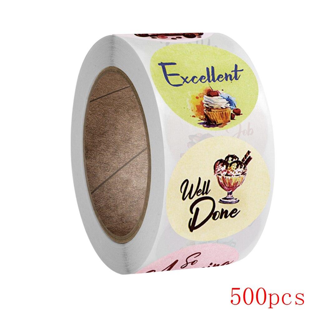 50-500 Pcs Reward Stickers Motivational Stickers Roll for Kids for School Reward Students Teachers Cute Animals Stickers Labels