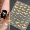 Nail Sticker Golden Plated Stickers Quicksand Golden Moonlight Silvery Laser Decal Nail Decoration Accessories