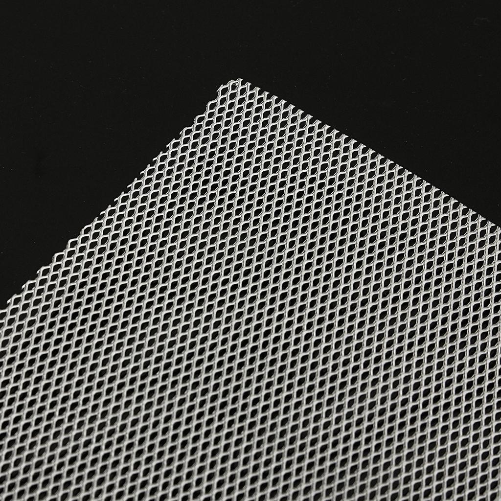 25x20cm Aluminum Mesh Small Grid Diamonds Shaped Mesh Decorative Screen Lampblack Filter Car Grill Mesh Sturdy Metal Mesh Sheets