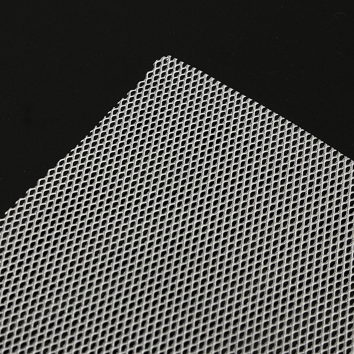 

25x20cm Aluminum mesh small grid diamonds shaped mesh decorative screen lampblack filter Car Grill Mesh Sturdy Metal Mesh Sheets 1PCS