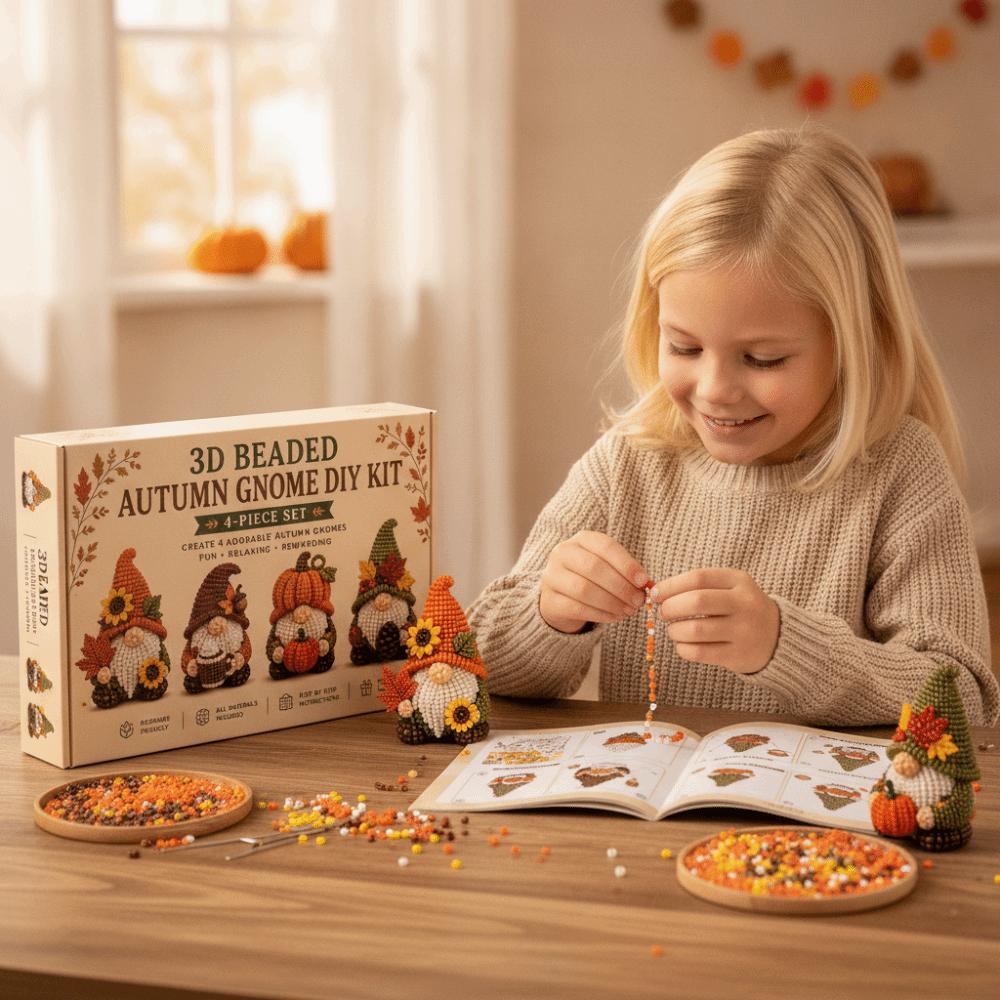 Gjør-det-selv Perlegnom Håndverkssett Plast Håndlaget Håndverkssett Gaver Gnome-pynt Hjemmeinnredning