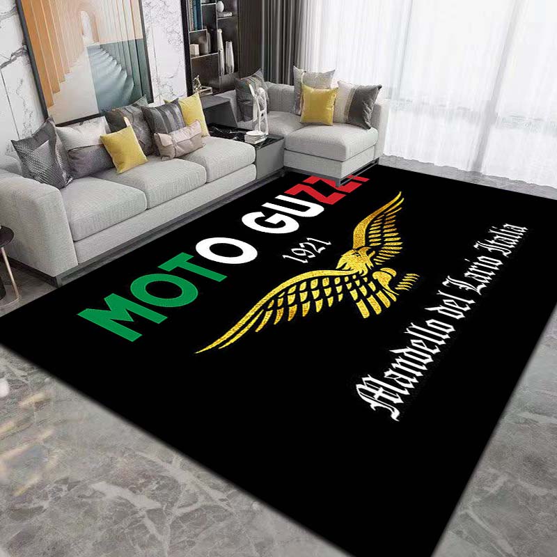 2026 Neuer Retro-Motorrad G-Guzzi Bedruckter Teppich Wohnzimmer Schlafzimmer Dekoration Couchtisch Tisch Rutschfester Eingangsteppich Geschenk