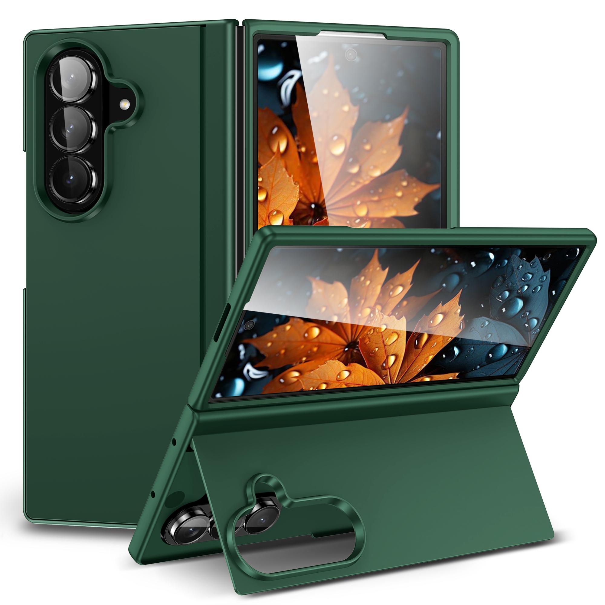 

for Galaxy Fold 7 5G Phone Cover,Colorful Built-in Kickstand Shockproof Case for Samsung Galaxy Fold 6 /Fold 5/Fold 4 Cases PC TPU METAL&CASE&Galaxy Z Fold7