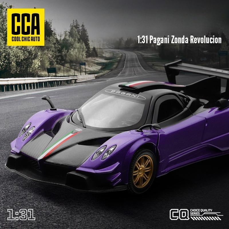 CCA Simulation 1:32 Pagani Zonda Revolucion Racing Car Alloy Model with Sound Light Children Boy Toy Vehicle Gift Home Decor