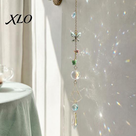 Unique Housewarming Gifts Butterfly Crystal Suncatcher Wind Chime, Rainbow Maker Prism Hanging Ornament, Chime Indoor Outdoor Pendant for Home,