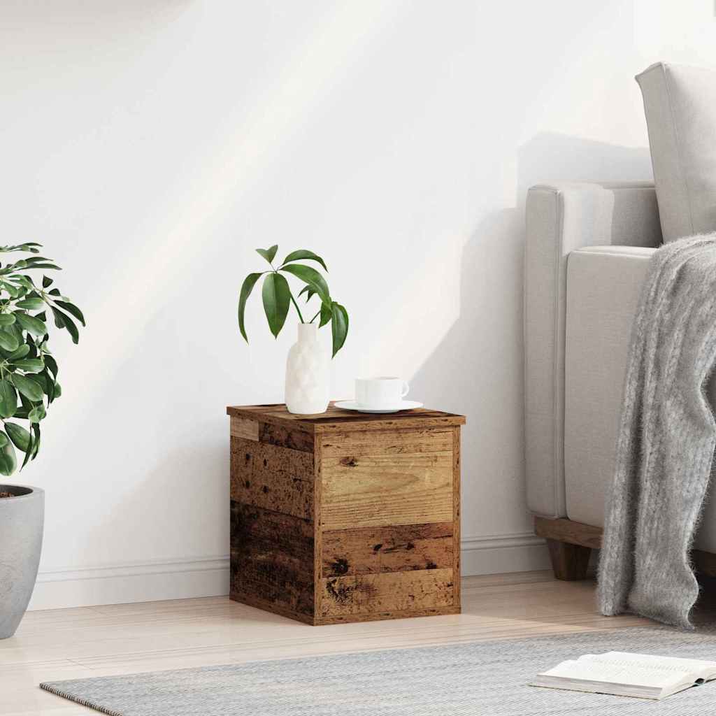 Aufbewahrungsbox Holzoptik recycelt 30 x 35 x 35 cm Holzwerkstoff