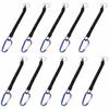 10PCS Portable Aluminium Alloy Fishing Lanyards Elastic with Snap Fishing Rope Retractable 3 Colors Boating Rope Camping Trips