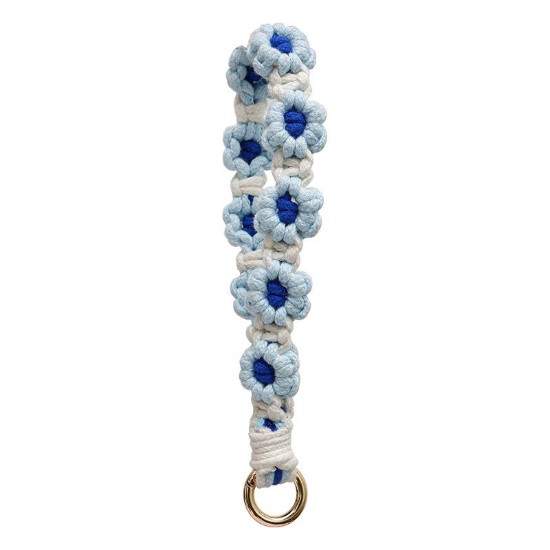 Daisy Flower Phone Lanyard - Handmade Woven Camera Strap & Pendant for Women