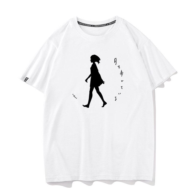 Fun Pure Cotton Cartoon Printed Unisexs And Unisexs Fashionable Loose Short Sleeved Summer New Personalized Casual Tshirt