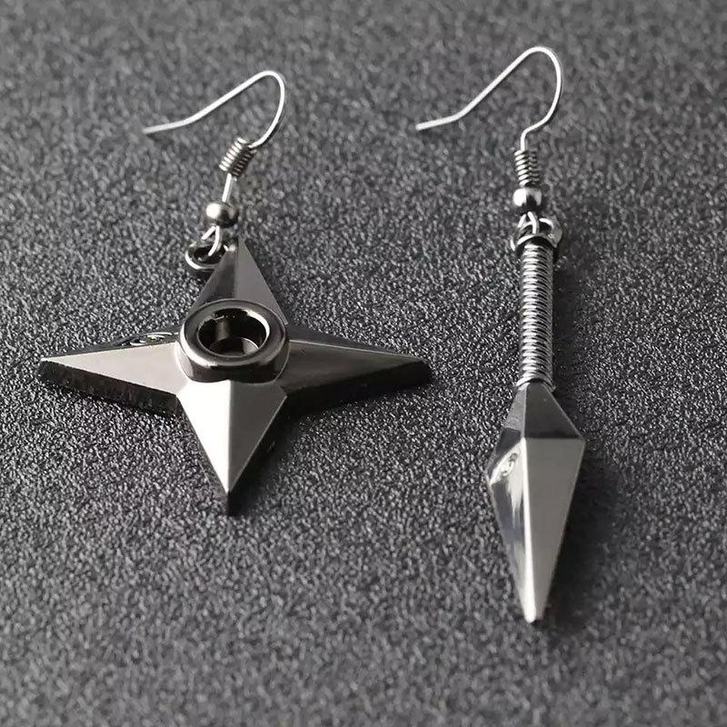Anime Akatsuki Kunai Earrings Cosplay Prop Accessories