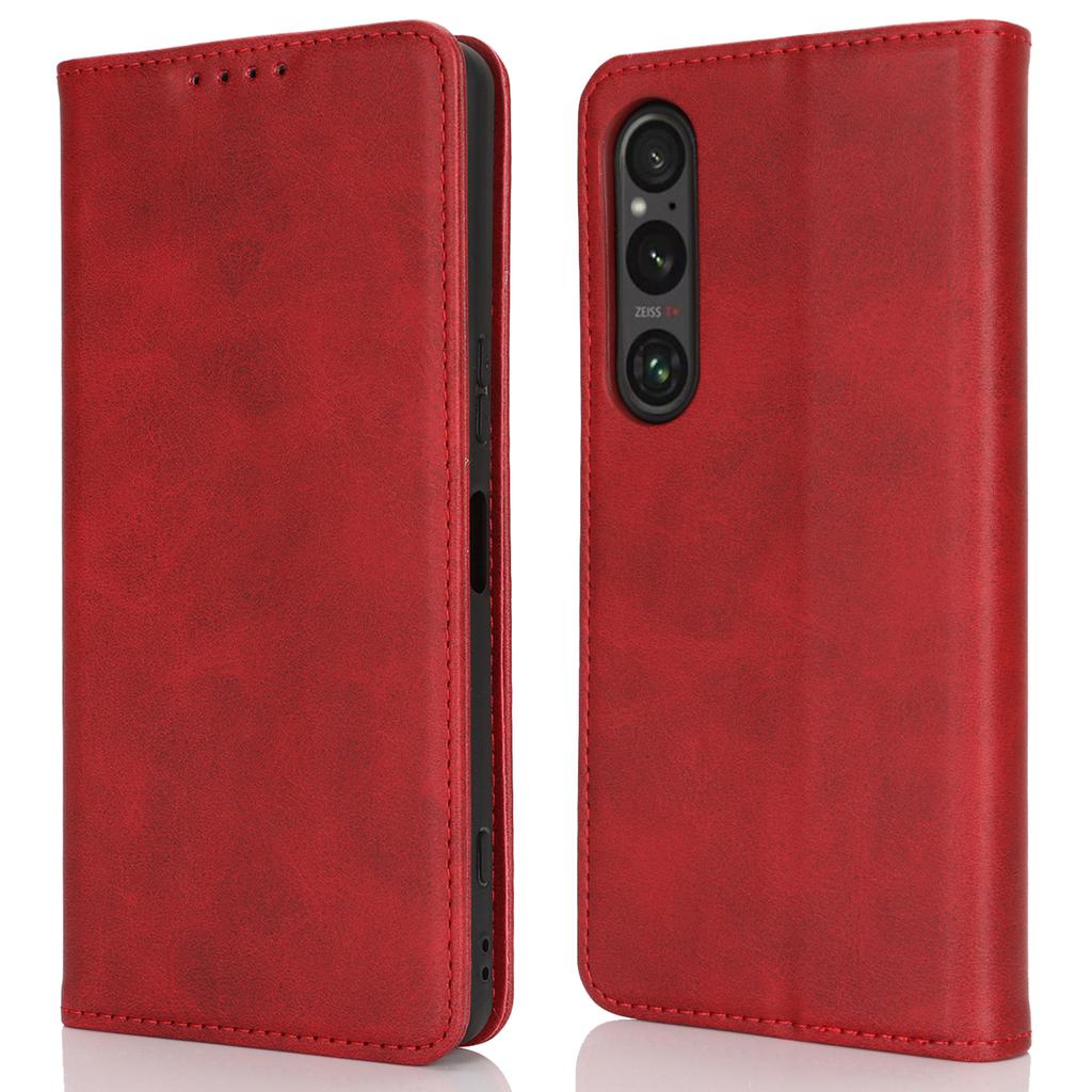For Sony Xperia 1 VI Case PU Leather Wallet Stand Magnetic Closing Phone Cover