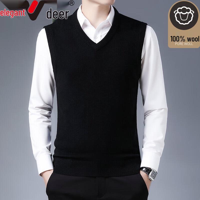 

Ya Lu Men s V-Neck 100% Pure Wool Sweater Vest 2XL