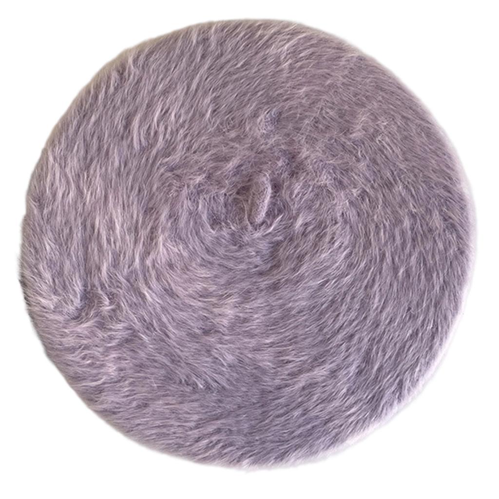 Winter Rabbit Furs Painter Hat Korean Styles Round Hat Warm Knitted Hat for Casual Outfit Fashion Women Accessories