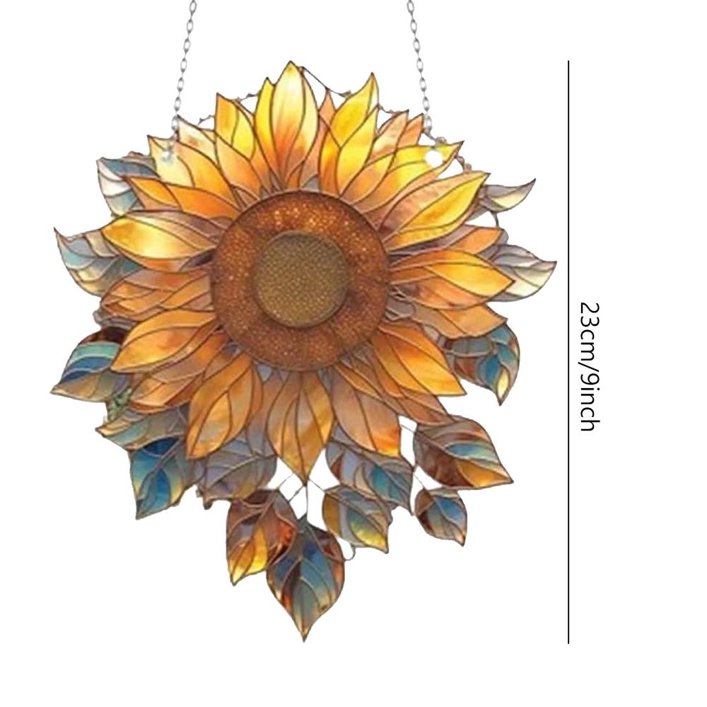 Floarea-soarelui Acrilic Agățat de Perete Decor Plantă Floarea-soarelui Agățat de Ușă Fereastră Decorațiune Decorativă Dormitor Decorațiuni de Cameră Estetic