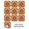 10 Pezzi Adesivi Piastrelle Mandala Boho - Decalcomanie Murali in PVC Lucido Cristallo - Murale Autoadesivo Impermeabile per Pavimento Cucina Bagno Decorazione Casa