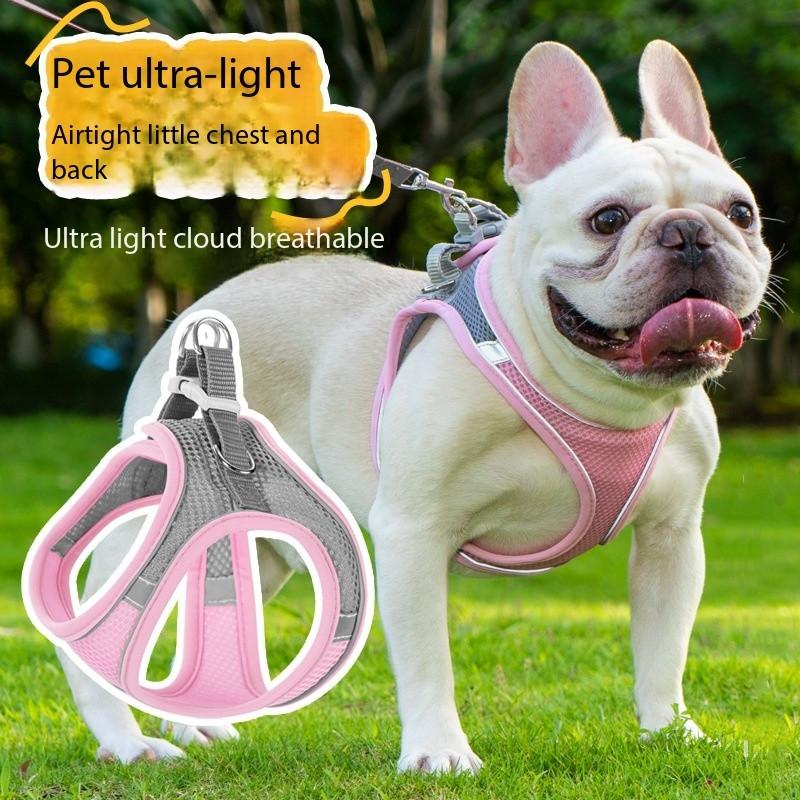 1Pc Cat Dog Harness Vest Chest Rope Set Reflective Breathable Adjustable Outdoor Walking Pet Harness for Small Medium Dogs
