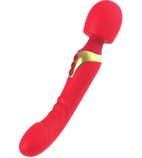 Vibrator Dildo puternic, cu motor dublu din silicon, baghetă de dimensiuni mari, masaj pentru punctul G, jucărie sexuală pentru cuplu, stimulator de clitoris pentru adulți