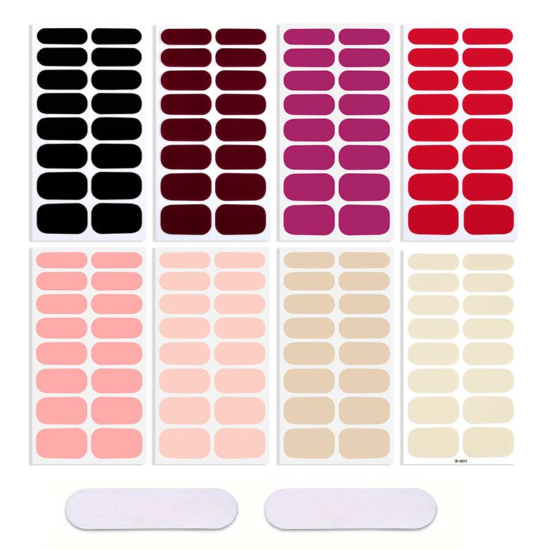Adesivi per unghie in pellicola, Adesivi per unghie a colori solidi impermeabili, Nuovi adesivi per nail art a copertura totale