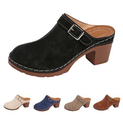 Mules Women's Summer Shoes with Orthopaedic Footbed Comfortable Clogs and Mules for Mules with Heel Sandals Heel Elegant Summer Slippers