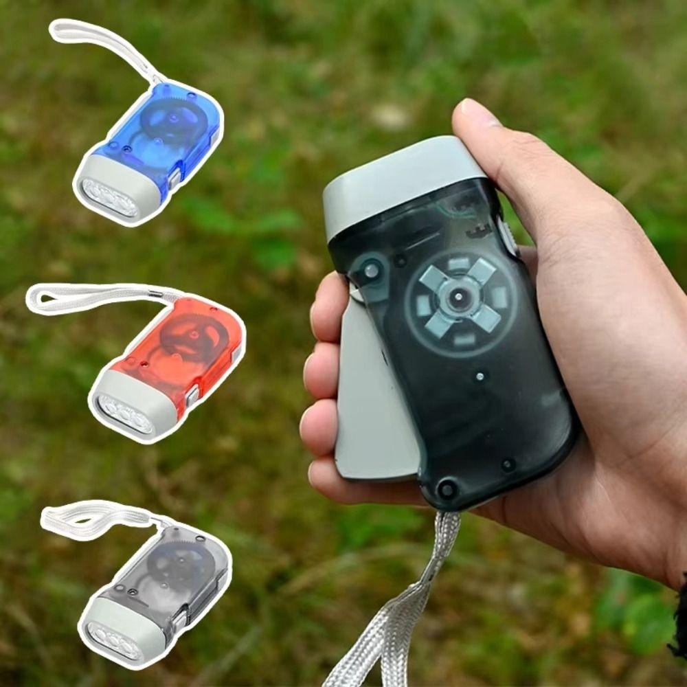 Hand Pressing LED Flashlight Rechargeable Energy Saving Charging Torch Solar Powered Portable Outdoor Camping Flashlight