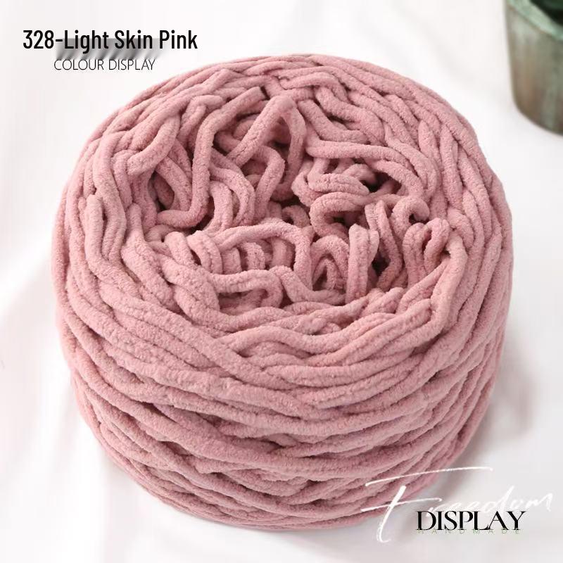 New 3.8 Liang Colored Ice Yarn: Thick Single-Strand for Crochet - Ideal for Shoes, Slippers, Scarves, and Seat Cushions.