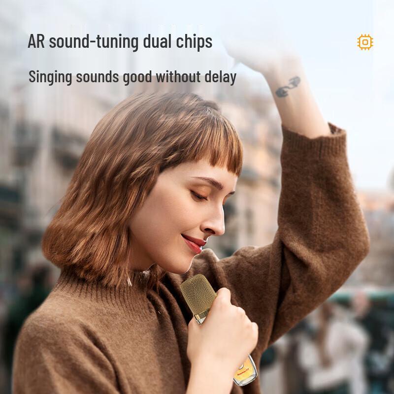 Newsmy Portable Bluetooth Karaoke Microphone Speaker