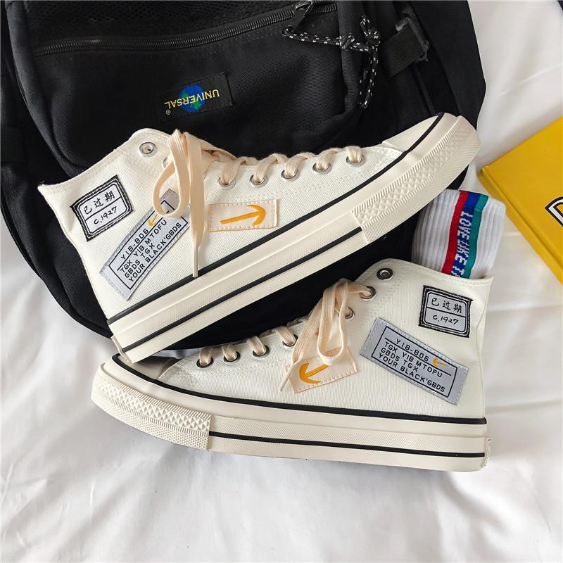 Internet celebrity little white canvas shoes women 2025 new versatile autumn board shoes Korean version ulzzang shoes ins tide H609