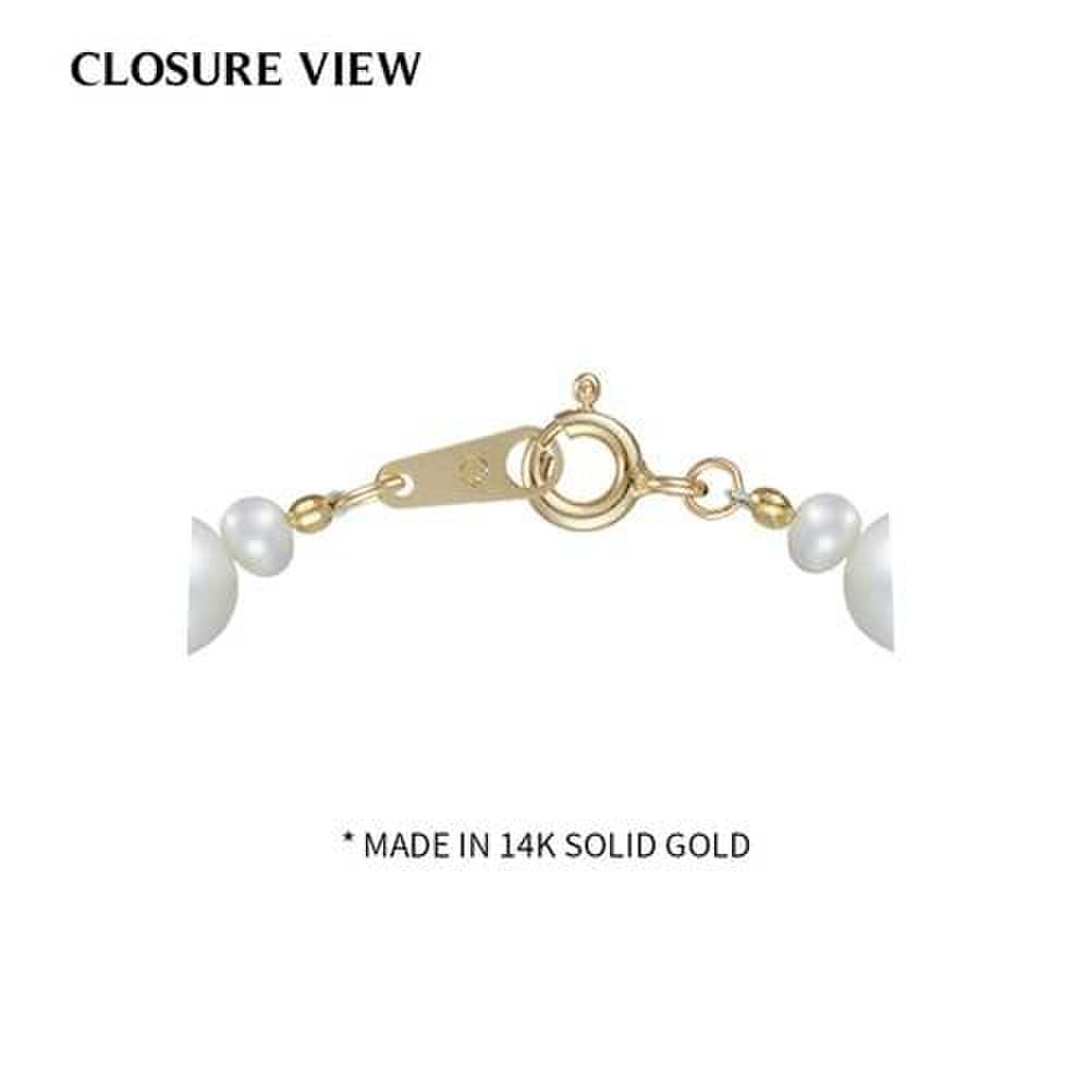 14K Rice Pearl Bead Necklace (40cm)