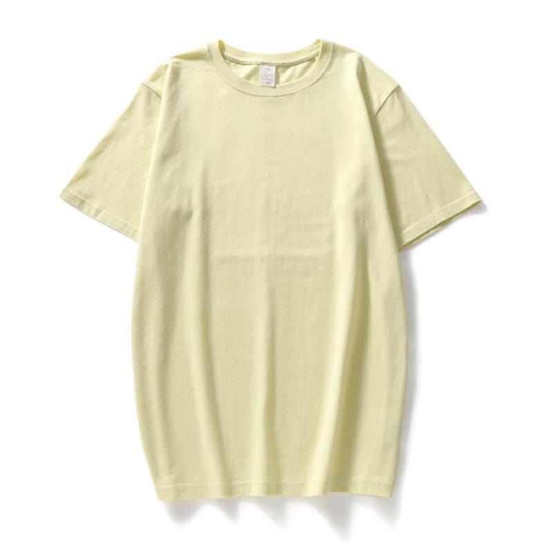 T-shirt da donna estiva in cotone traspirante T-shirt a maniche corte da coppia con collo rotondo allentato